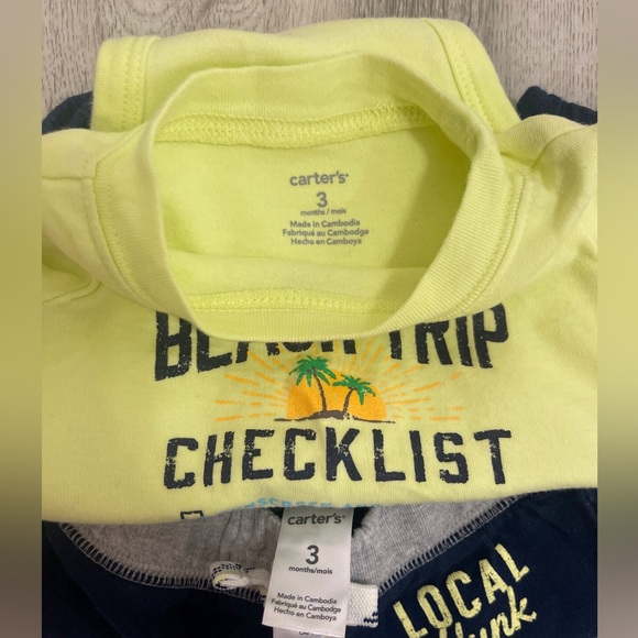 Carters 3 Month Boys Beach Trip Checklist Outfit - Picture 5 of 5